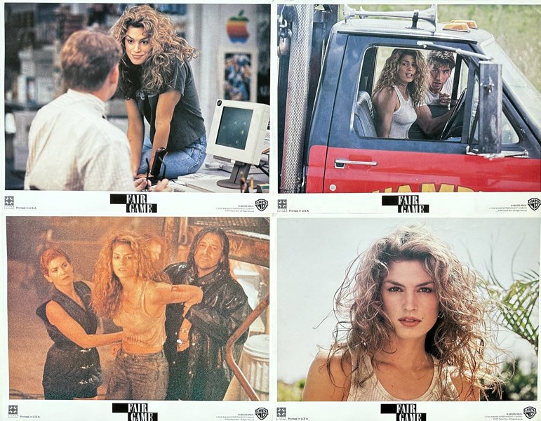 Set of 4 Press Photos - Stills from American Action Film 'Fair Game' - Cindy Crawford