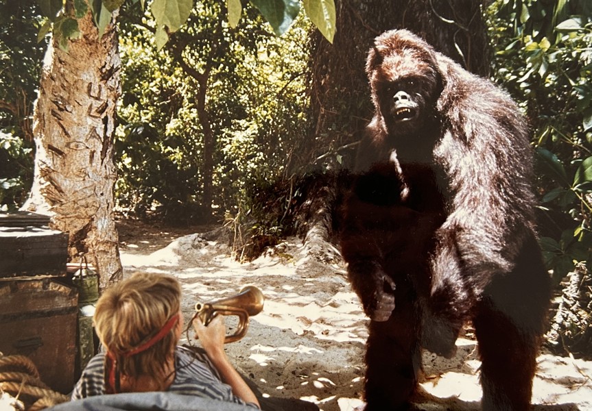 Colour Press Photo - Still from Film with a Gorilla