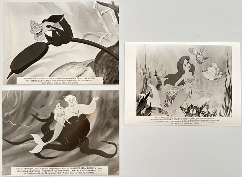 Set of 3 Press Photos - Stills from Film 'The Little Mermaid' - Ariel