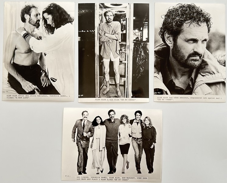 Set of 4 Press Photos - Stills from Film 'A New Life' - Veronica Hamel, Mary Kay Place, Alan Alda