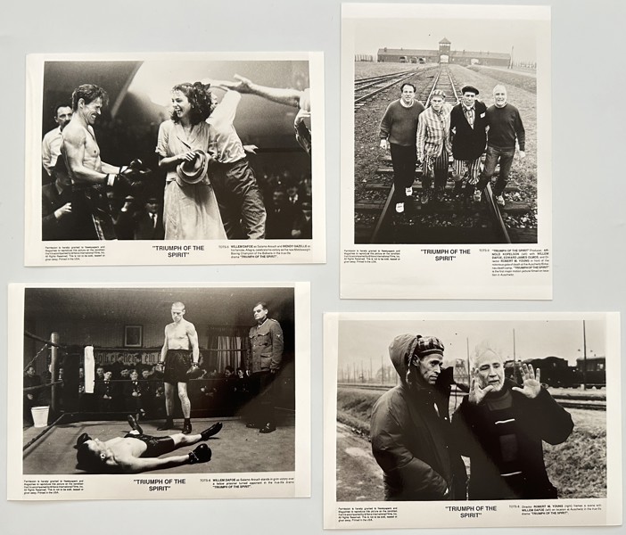 Set of 4 Press Photos - Stills from Film 'Triumph of the Spirit' - Wendy Gazelle, Edward James Olmos, Willem Dafoe