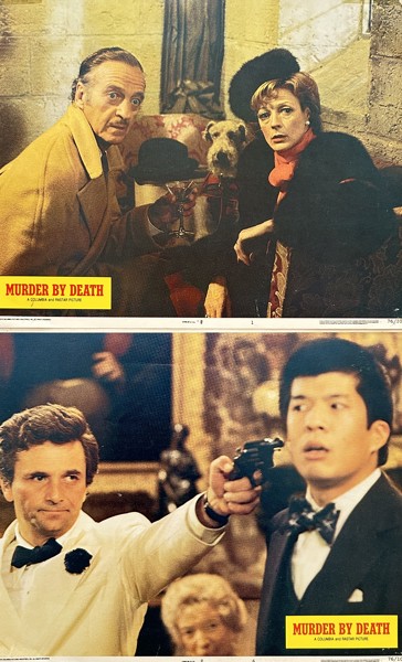 Set of 2 Press Photos - Stills from Film 'Murder by Death' - Maggie Smith