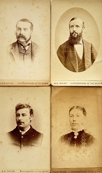 Set of 4 Carte de Visite - A. & G. Taylor
 - Portraits of Men and Woman - London, England - 19th Century