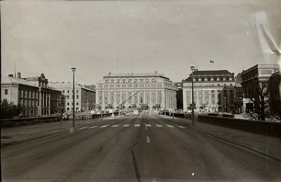 Vintage Photography - Gustav Adolfs Torg, Public Square - View of Stockholm, Sweden - Herbert Grossmann - 1960s