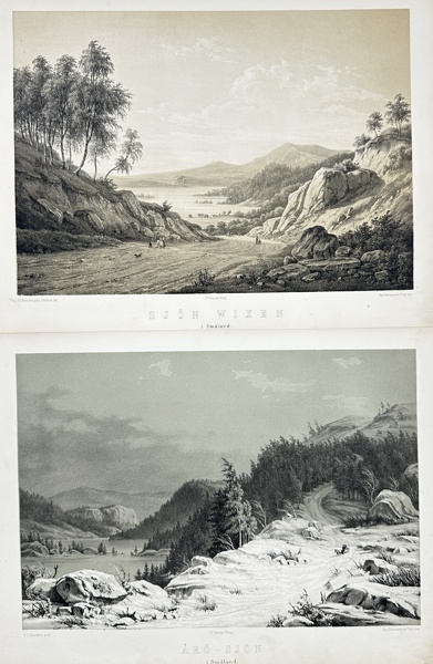 Fredrik Wilhelm Alexander Nay - Set of 2 Prints - View of Sjön Wixen - View of Årö-Sjön - Småland_61a_8dc95172ea7ce36_lg.jpeg