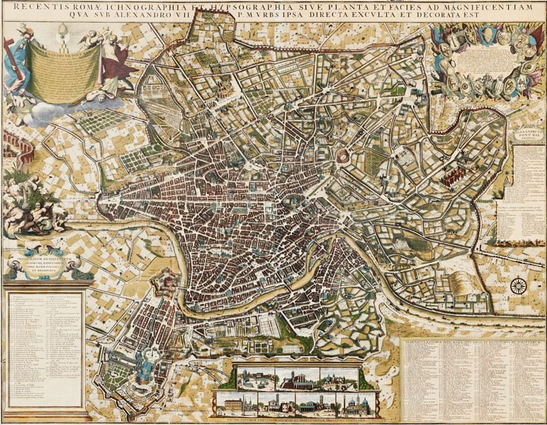 Jean Covens & Corneille Mortier - Map of Rome - Recentis Romae Ichnographia sive planta et facies ad magnificentiam_93a_8dc95a98886e25d_lg.jpeg