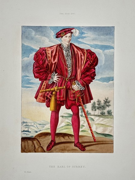 Henry Shaw (1800–1873) – The Earl of Surrey – Hand-colored engraving (1843)