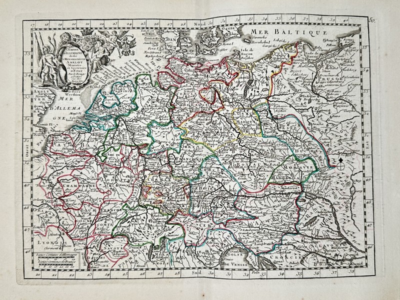 Georges-Louis Le Rouge (1712–1790) – Map of Denmark, Brandenburg, and Saxony – Hand-colored engraving (1750)