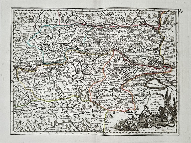 Georges-Louis Le Rouge (1712–1790) – Map of the Palatinate and the Rhine River – Hand-colored engraving (1750)