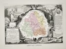 Victor Levasseur (1795–1862) – Map of the Department of Indre (France) – Hand-colored steel engraving (1852)