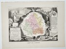 Victor Levasseur (1795–1862) – Map of the Department of Indre (France) – Hand-colored steel engraving (1852)