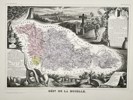 Victor Levasseur (1795–1862) – Map of the Department of Moselle (France) – Hand-colored steel engraving (1852)