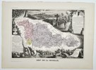 Victor Levasseur (1795–1862) – Map of the Department of Moselle (France) – Hand-colored steel engraving (1852)