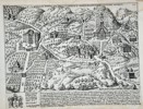 Giacomo Lauro (1550–1630) – Topographical View of the Palatine Hill and Gardens in Rome – Copper engraving (1620)
