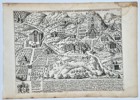 Giacomo Lauro (1550–1630) – Topographical View of the Palatine Hill and Gardens in Rome – Copper engraving (1620)