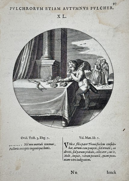 Jacob Cats (1577–1660) – Emblematic Illustration: The Autumn of the Beautiful – Copper engraving (1650)