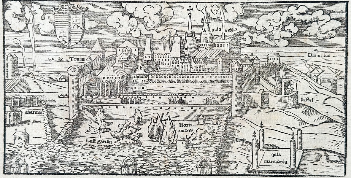 Sebastian Münster (1488–1552) – Bird’s-Eye View of Dubas (Dubrovnik) – Woodcut (1550)