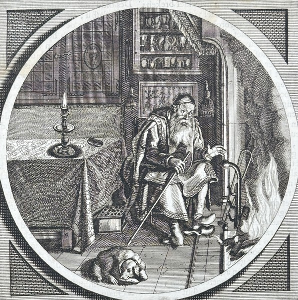 Jacob Cats (1577–1660) – Emblematic Illustration: Old Age – Letterpress text with copper engraving (1650)