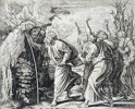 Nicolas Chaperon (1612–1656) – Moses Strikes the Rock – Copper engraving (1650)