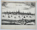Matthäus Merian (1593–1650) – Panoramic View of the City of Antwerp – Copper engraving (1650)