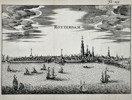 Matthäus Merian (1593–1650) – Panoramic View of the City of Rotterdam – Copper engraving (1650)