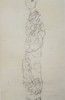 Gustav Klimt (1862–1918) – Full-Length Study of a Woman – Etching (20th Century)