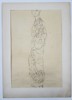 Gustav Klimt (1862–1918) – Full-Length Study of a Woman – Etching (20th Century)