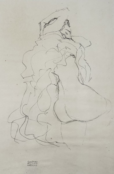 Gustav Klimt (1862–1918) – Standing Figure Study – Etching (20th Century)