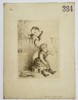 Marcellin-Gilbert Desboutin (1823–1902) – Mother and Child with Toy Wagon – Drypoint (1880)