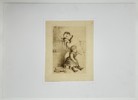 Marcellin-Gilbert Desboutin (1823–1902) – Mother and Child with Toy Wagon – Drypoint (1880)