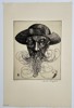 Claudio Nogueira (20th Century) – Portrait of a Bearded Man with Hat – Etching (1980)