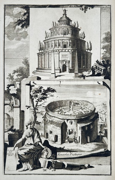 Jan Goeree (1670–1731) – Topographical Views of the Mausoleum of Augustus – Engraving (1700–1730)