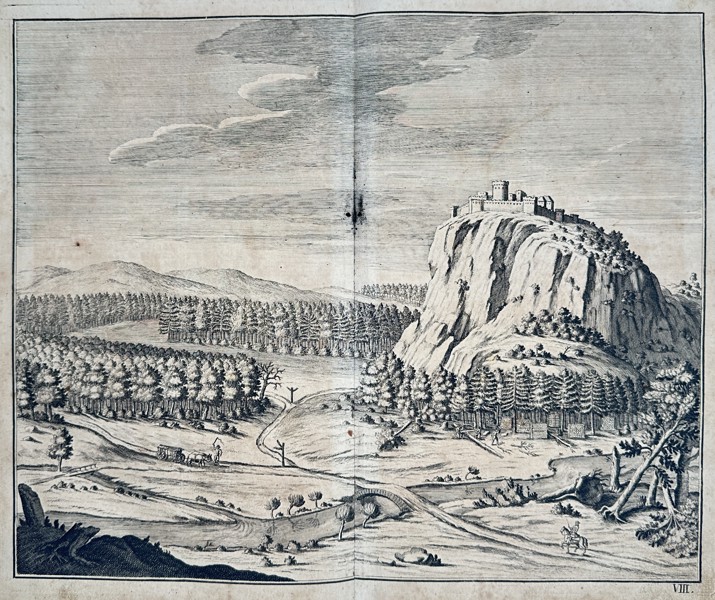 Caspar David Friedrich (1774–1840) – Castle on a Cliff – Copperplate engraving (18th Century)