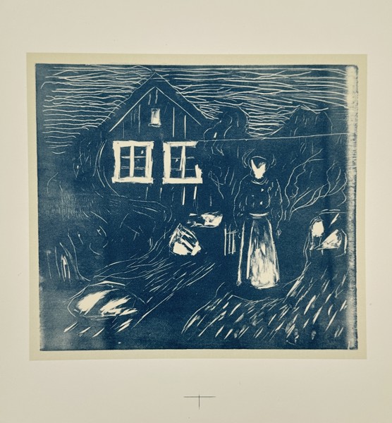 Edvard Munch (1863–1944) – Moonlight (Måneskinn) – Color Woodcut (20th Century)