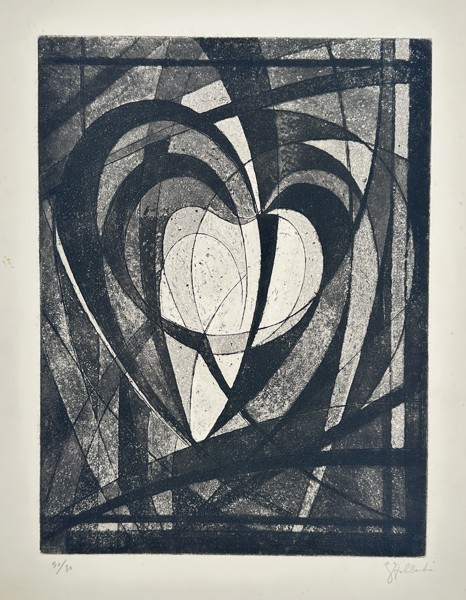 Georges Guido Filiberti (1923–2010) – Heart – Etching and aquatint (20th Century)