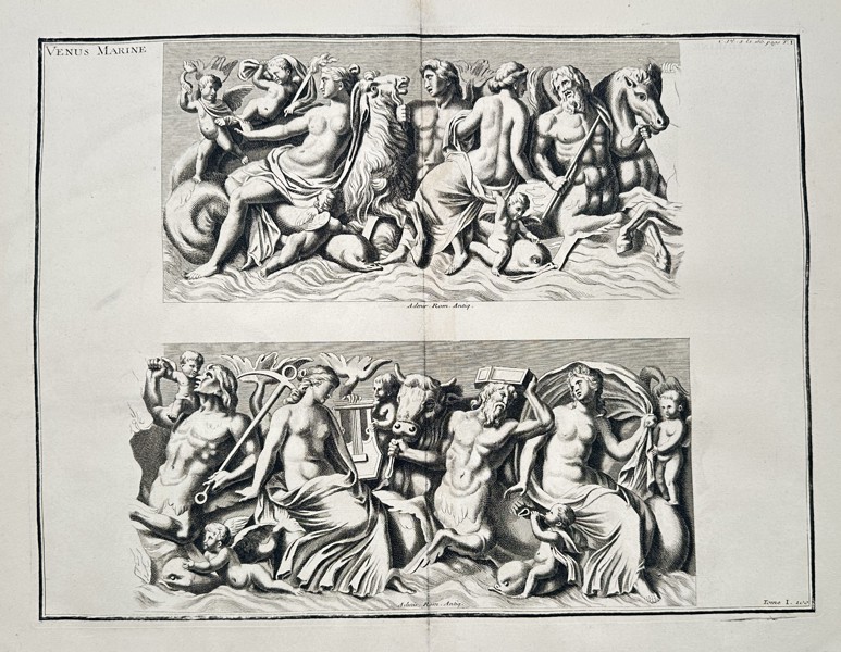 Pietro Santi Bartoli (1635–1700) – Marine Venus (Upper and Lower Frieze) – Engraving (Circa 1693)