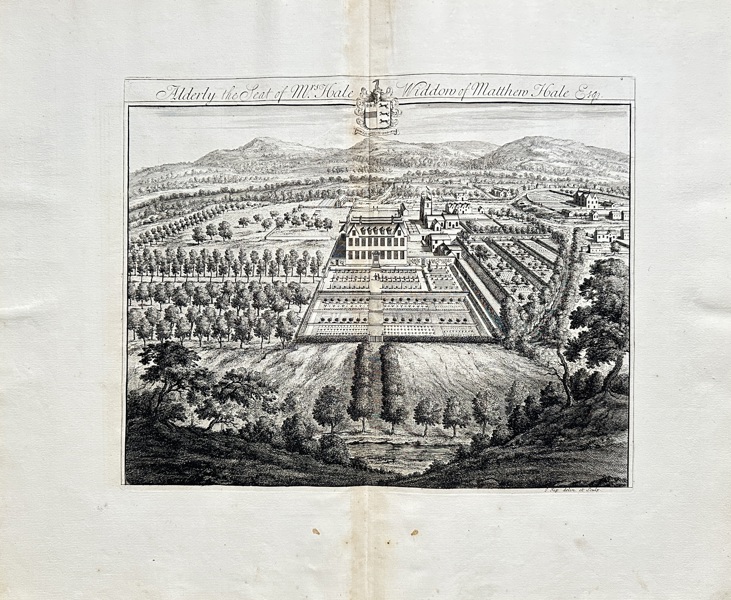 Johannes Kip (1653-1722) – Alderley, the Seat of Matthew Hale Esq. – Engraving (1712)