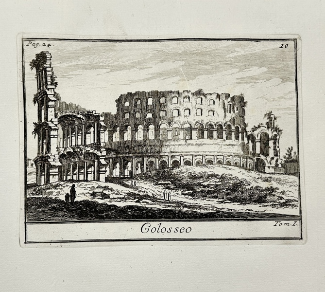 Gio Battista Bernabò / Giuseppe Lazzarini - View of Colosseum - 1763