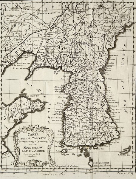 Antoine François Prévost (1697–1763) – Map of the Kingdom of Korea – Engraving (18th Century)