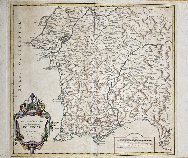 Gilles Robert de Vaugondy - Map of the southern part of Portugal