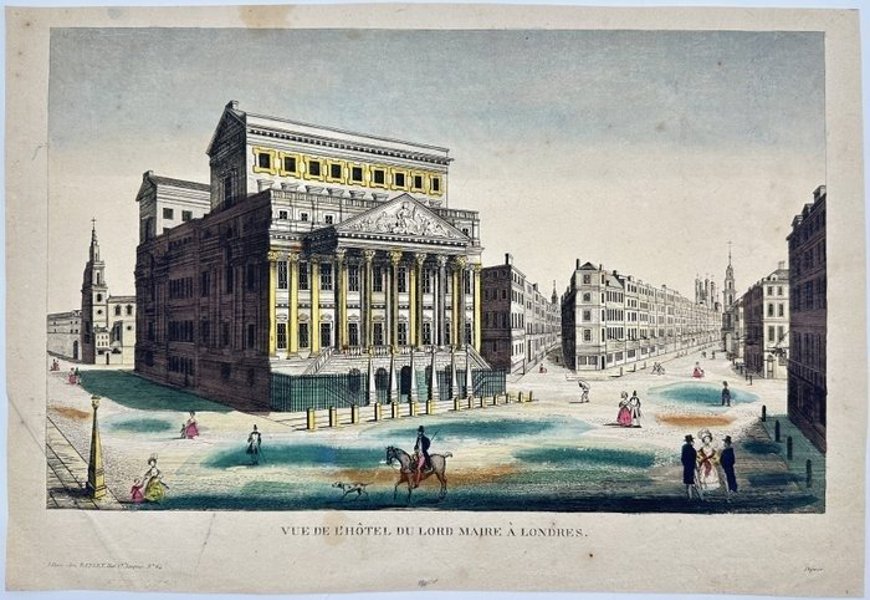 Andre Basset - View of Mansion House; Cornhill and Lombard Street; London