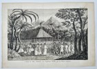 John Hawkesworth (1715–1773) – Encounter between Captain Samuel Wallis and Queen Purea – engraving (1774)