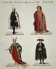 Friedrich Justin Bertuch (1747–1822) – Costume Study of European Nobility and Officials – Hand-coloured engraving (1790)