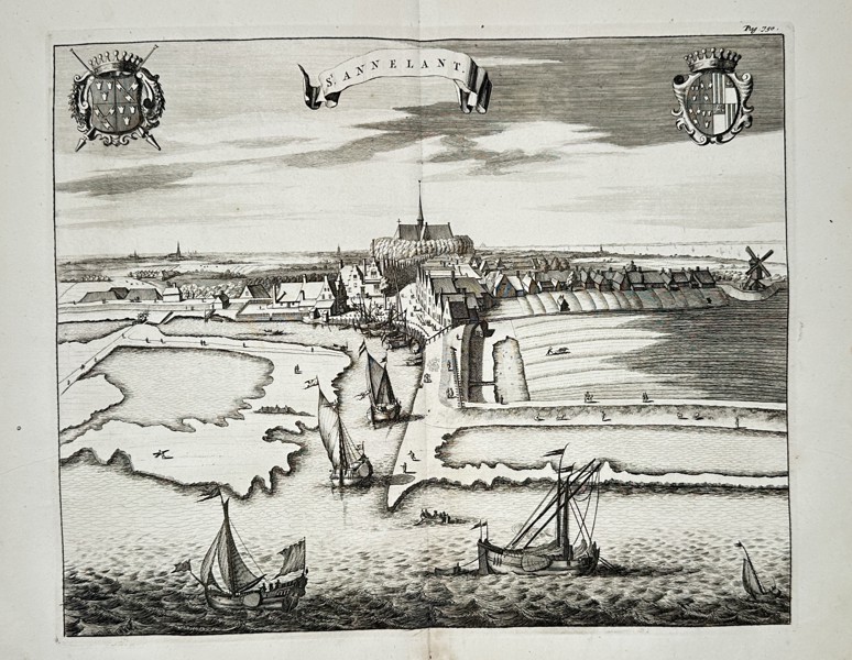 Mattheus Smallegange (1624-1710) – Map of Sint Annaland – Zeeland – Engraving (1696)