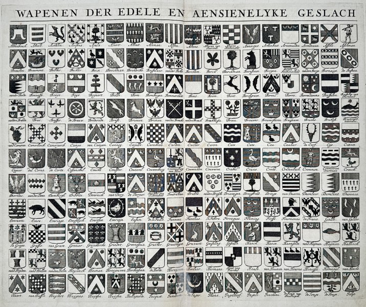 Mattheus Smallegange (1624-1710) – Coats of Arms of the Noble and Distinguished Families – Engraving (1696)