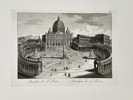 Pietro Parboni (c. 1814–1884) – View of Saint Peter’s Basilica – Etching