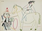 Pablo Picasso (1881–1973), after – Equestrian and Clown – Offset print (20th Century)