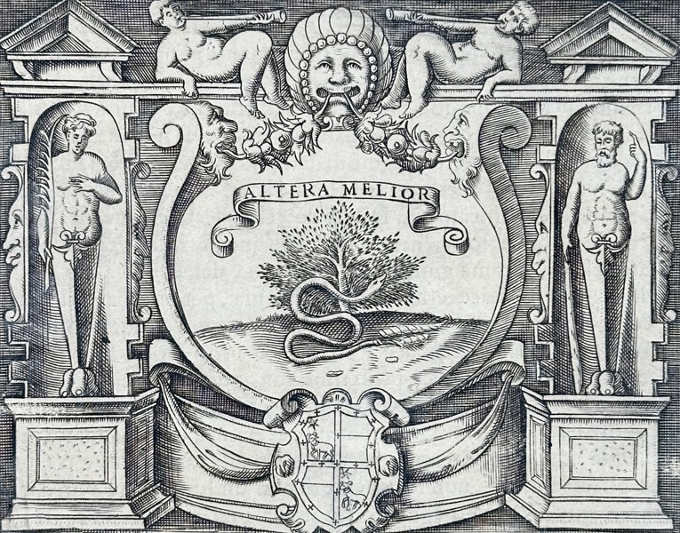 Girolamo Ruscelli (1504–1566) – Emblem of Michele Codignac – Engraving (1566)