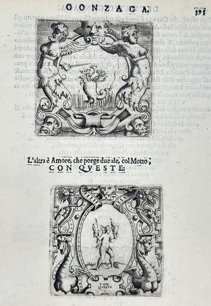 Girolamo Ruscelli (1504–1566) – Emblem of the Hydra and Cupid – Engraving (1566)