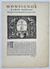 Girolamo Ruscelli (1504–1566) – Emblem of Monsignor Daniel Barbaro – Engraving (1566)